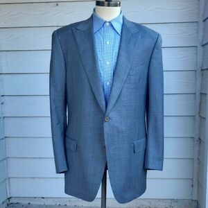 ERMENEGILDO ZEGNA Italy Fit Mila Solid Grey Wool Sz 44 L Sport Coat‎ Suit Jacket